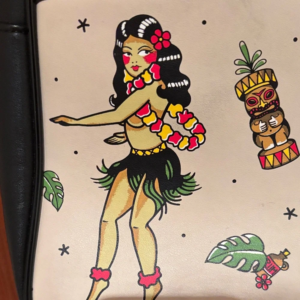 Sourpuss Black and Red Hula Dancers Shoulder Bag - Picture 3 of 7